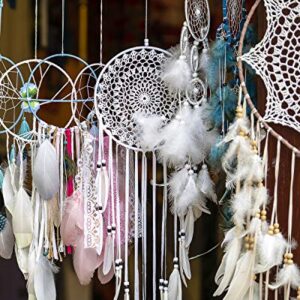 Sntieecr 9 PCS 3 Sizes Metal Floral Hoop Wreath Macrame Silver Hoop Rings for DIY Floral Macrame Hoop, Wedding Decorations, Dream Catcher and Wall Hanging Crafts (6 / 8 / 10 inch)