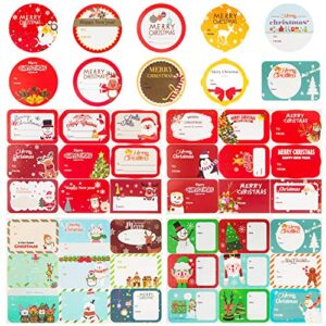 hongyitime 144 count tags sticker,christmas present labels,48 jumbo designs christmas stickers name tags,holiday present label (small)