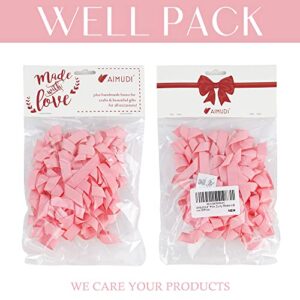 AIMUDI Pink Curly Bows 4" Valentine's Day Gift Bows Self Adhesive Baby Pink Bows for Baby Shower Twist Tie Bows for Treat Bags It is a Girl Gender Reveal Party Favors Decorations - 6 Counts