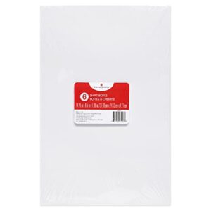 American Greetings White Shirt Boxes with Lids for Birthdays, Easter, Mother's Day, Father's Day, Graduation and All Occasions (6-Count, 14.75'' x 9.5'')