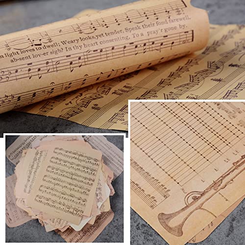 50 Sheets Vintage Scrapbook Material Paper Set 4.7x6.7Inch Journaling Scrapbooking Bullet Journals Natural Art Craft Supplies Decoration for Planner Gift Card Diary Album (A)