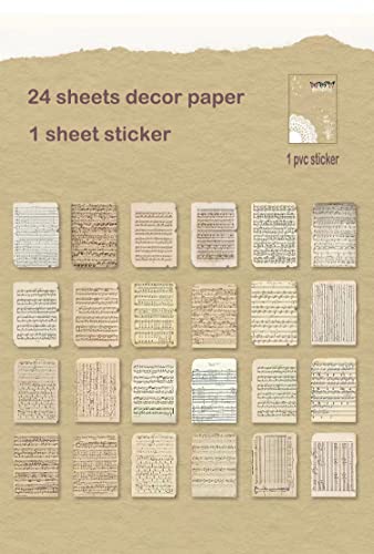 50 Sheets Vintage Scrapbook Material Paper Set 4.7x6.7Inch Journaling Scrapbooking Bullet Journals Natural Art Craft Supplies Decoration for Planner Gift Card Diary Album (A)