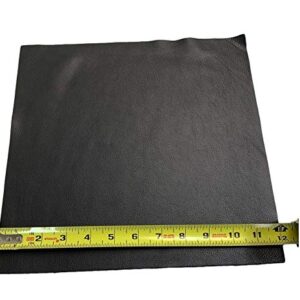 Natural Grain Cow Leathers: 12'' x 12'' Pre-Cut Leather Pieces (Black, 1 Piece)