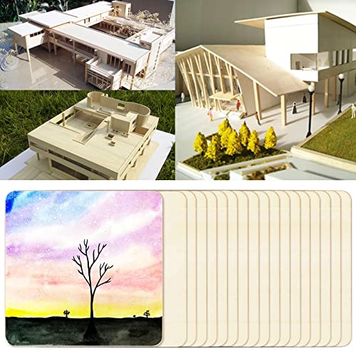 TKOnline 25Pcs 6 x 6 Inches Unfinished Basswood Sheets for Crafts, Wood Squares for DIY Craft Projects, Square Plywood Sheets for Wood Burning, Laser Cutting, Painting,School Projects, Decoration