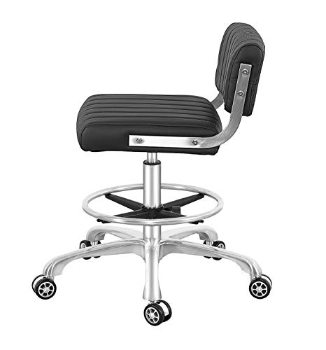 Nazalus Rolling Swivel Drafting Chair Adjustable Heavy Duty (400lbs) Lumbar Support Task Chair for Home Desk Studio Design Lab(Normal)