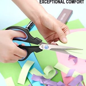 Scissors, All Purpose Thickened Craft Scissor 8.5", Stainless Steel Sharper Comfort Grip Sewing Fabric Scissors for Office School Home Supplies, Right/Left Handed, 3-Pack…