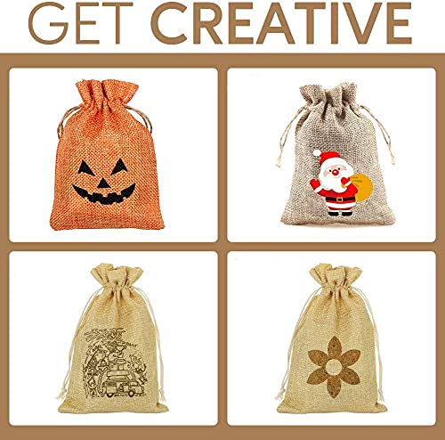 PH PandaHall 15 Color Burlap Packing Pouches Drawstring Bags 2.7x3.5'' Advent Calendar Bags Xmas Gift Bag Packing Storage Linen Jewelry Pouches for Wedding Party Shower Birthday Christmas Jewelry