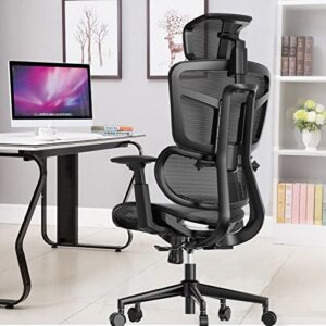 samofu ergonomic office chair, backrest height adjustable desk chair,big and large mesh chair with adjustable lumbar support/armrest, high back computer chair executive chair with tilt & lock function