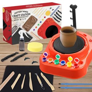 innorock pottery wheel for kid – spin and sculpt pottery wheel toys & arts and crafts for kids ages 8-12 girls boys with pottery tools & art set, complete pottery kit for kids ages 8 9 10 11 12