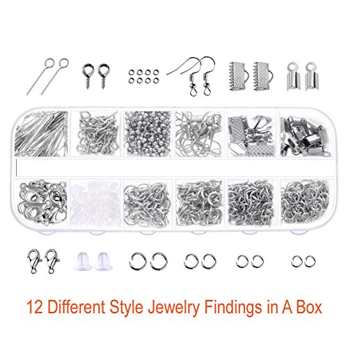 PAXCOO Jewelry Making Supplies Kit with Jewelry Tools, Jewelry Wires and Jewelry Findings for Jewelry Repair and Beading