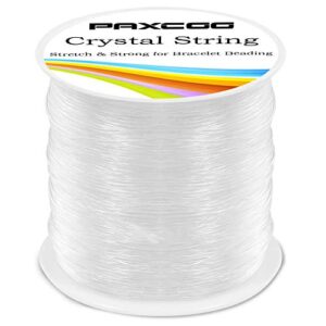 Paxcoo 0.8mm Elastic String, Stretchy Bracelet String Crystal String Bead Cord for Bracelet, Beading and Jewelry Making (120m)