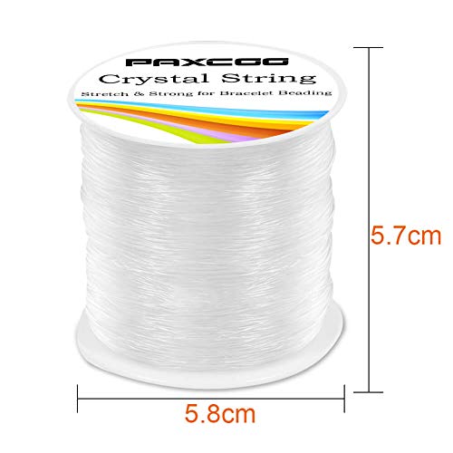 Paxcoo 0.8mm Elastic String, Stretchy Bracelet String Crystal String Bead Cord for Bracelet, Beading and Jewelry Making (120m)