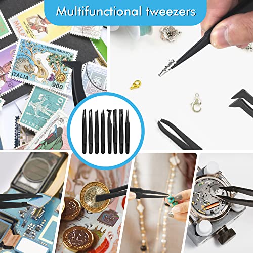 Jewelry Pliers, 16Pcs Jewelry Making Tools Kit, Micro Jewelry Pliers Set, Bracelet Tool Jewelry Helper, Tweezers Set, Mini Pliers for Jewelry Making Supplies DIY Crafting Beading Repairing