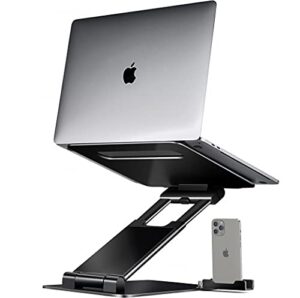 ergonomic laptop stand for desk, adjustable height up to 20″, laptop riser computer pulpit stand for laptop, portable laptop stands, fits macbook, laptops 10 15 17 inches laptop holder and laptop desk