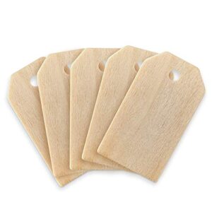 blank wooden gift tags labels 2-1/4″ x 1-1/4″ for present party bags, wine bottles, arts & crafts, home decoration (50 tags)