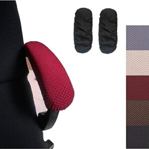 ousicas chair arm pad covers overs,removable washable office chair armrest covers pads (black)