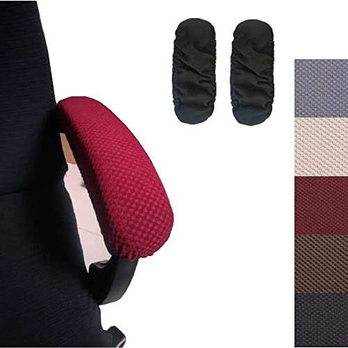 Ousicas Chair Arm Pad Covers Overs,Removable Washable Office Chair Armrest Covers Pads (Black)