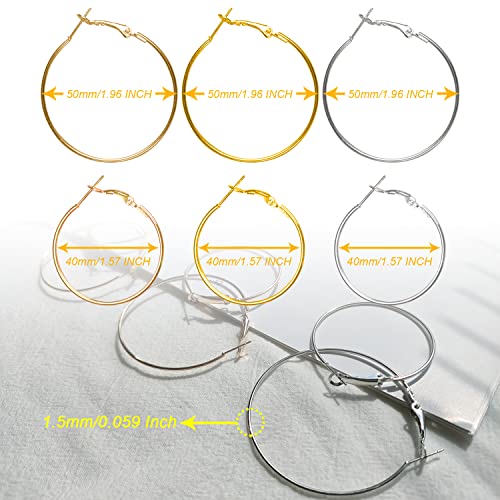 FANMAOUS 60Pcs Hoop Earring Findings Stainless Steel Earrings Beading Round Earrings Hypoallergenic Hoop Earrings Open Beading Hoop for Jewelry Making DIY Crafts Art Creation Girl