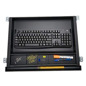 mind reader anchor collection, undermount keyboard tray and organizer, black
