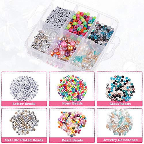 Jewelry Making Supplies, Cridoz Jewelry Making Tools Kit with Jewelry Pliers, Beading Wire, Jewelry Beads and Charms Findings for Jewelry Necklace Earring Bracelet Making Repair