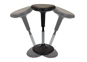 wobble stool standing desk chair ergonomic tall adjustable height sit stand-up office balance drafting bar swiveling leaning perch perching high swivels 360 computer active sitting black saddle seat
