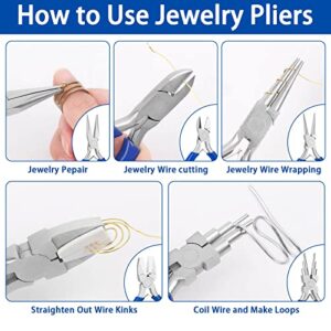 Jewelry Pliers, Shynek Set of 10 Professional Jewelry Making Pliers Tools Craft Pliers Set Wire Wrapping Tools for Jewelry Making Supplies