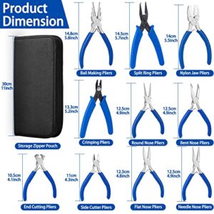 Jewelry Pliers, Shynek Set of 10 Professional Jewelry Making Pliers Tools Craft Pliers Set Wire Wrapping Tools for Jewelry Making Supplies