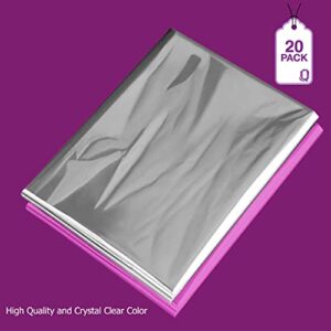 Purple Q Crafts Clear Basket Bags 9” x 20” 20 PACK Cellophane Gift Bags for Small Baskets, Mugs and Gifts 1.2 Mil Thick (20 Bags)