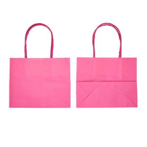 Sparkle and Bash 50 Pack Mini Pink Gift Bags with Handles, Bulk Kraft Party Favor Bags (6 x 5 x 2.5 In)