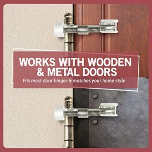 Jack N’ Drill Hinge Pin Door Stop (7 Pack) - Convenient Door Stopper for Door Hinges | Durable, Heavy Duty Metal Construction for Preventing Damaged Walls and Extra Door Security