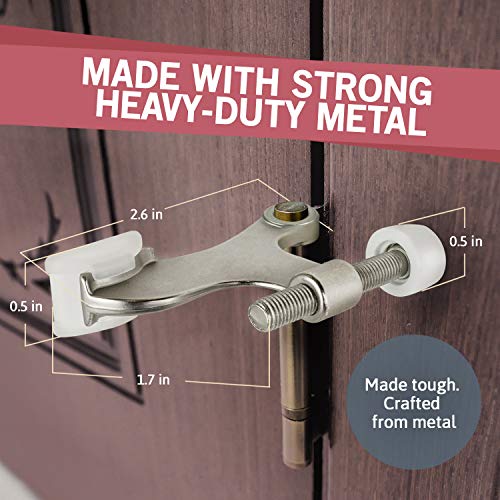 Jack N’ Drill Hinge Pin Door Stop (7 Pack) - Convenient Door Stopper for Door Hinges | Durable, Heavy Duty Metal Construction for Preventing Damaged Walls and Extra Door Security