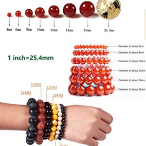 GangGangHao 960pcs Natural Stone Beads Crystals Round Genuine Real Stone Beading Loose DIY Gemstone for Bracelet Jewelry Making(6mm,24 Color)