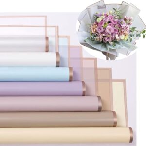 xshelley(21pcs 7 colors 22.8 * 22.8 inches flower shop bouquet, diy crafts, gift packaging or gift box packaging, waterproof flower wrapping paper