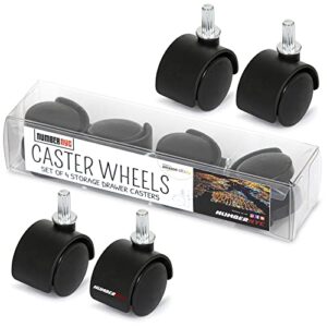 4 caster wheels for plastic drawers carts & storage drawer units 2″ replacement casters by numbernyc