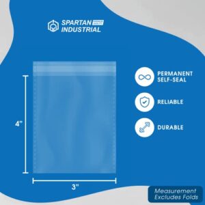 SPARTAN INDUSTRIAL Polypropylene Cello Bags (Extra Small) - 1000 Pack (3" X 4")