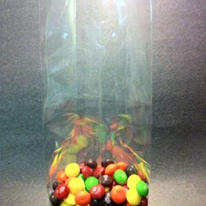 UNIQUEPACKING 100 Pcs 5x4x15 Clear Side Gusseted Cello Cellophane Bags Good for Candy Cookie Bakery