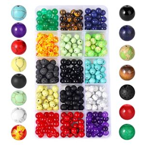 beads for jewelry making bulk ,crystal beads bracelet making kit mixed 300pcs healing bead rock loose nature stone gemstone for diy bracelet necklace essential oil