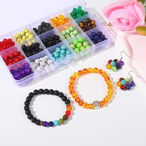 Beads for Jewelry Making Bulk ,Crystal Beads Bracelet Making kit Mixed 300pcs Healing Bead Rock Loose Nature Stone Gemstone for DIY Bracelet Necklace Essential Oil