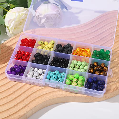 Beads for Jewelry Making Bulk ,Crystal Beads Bracelet Making kit Mixed 300pcs Healing Bead Rock Loose Nature Stone Gemstone for DIY Bracelet Necklace Essential Oil