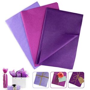 mr five assorted purple tissue paper bulk,gift wrapping paper 29.5 x 19.6 inch,30 sheets gift wrap tissue paper,crafts and diy,gift wrapping papper for birthday wedding holiday, 3 colors