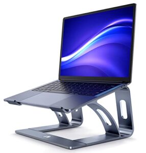 aoevi laptop stand for desk ergonomic computer stand detachable laptop riser compatible with 10-17″ laptops grey