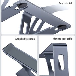 AOEVI Laptop Stand for Desk Ergonomic Computer Stand Detachable Laptop Riser Compatible with 10-17" Laptops Grey