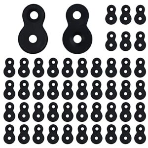 48 Pcs Figure 8 Fastener Steel Table Top Fastener Heavy Duty Hardware Desk Top Fastener for Wood,12 Gauge Steel,Table Top Connector Bracket Desk Top Fasteners Clip,Black