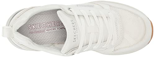 Skechers Women's Billion-HOT Days Sneaker, White, 8.5