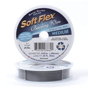 soft flex wire 49-strand .019″ diameter 30ft/pkg-satin silver