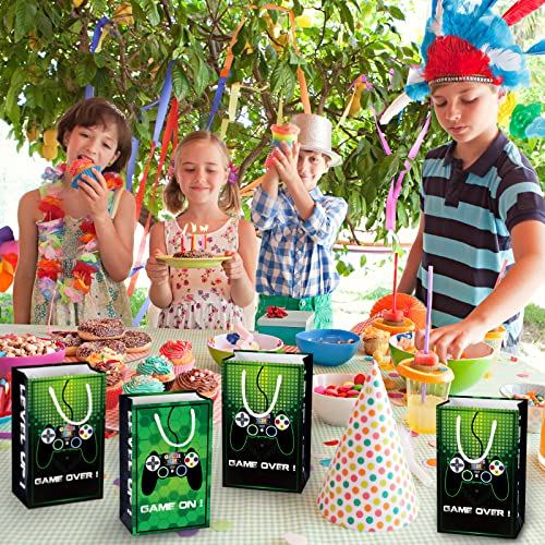 WERNNSAI Game Party Bags - 16 Pack Loot Gift Bags Party Supplies for Kids Boys Birthday Party Favor Treat Goody Bags with Handle