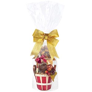 Cellophane Bags 10x20 Inches,20 Pcs Cellophane Gift Bags for Small Baskets, Mugs and Gifts