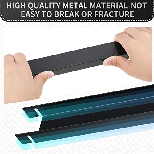 6 Pcs Front to Back Rails Lateral Drawer Hanging File Bar Black File Cabinet Rails Stainless Steel File Cabinet Parts for Sides Letter Size File Folders Storage Organizer, 15.76 Inches Long