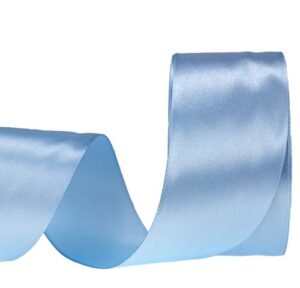 atrbb 25 yards 2 inches satin ribbon for wedding,handmade bows and gift wrapping (light blue)