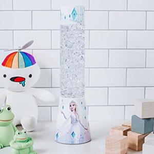Ukonic Disney Frozen 2 Elsa Glitter Lamp | LED Light, Bedside Table Lamp for Desk | Home Decor Accessories and Room Essentials | Official Disney Princess Collectible | 12 Inches Tall